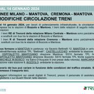 Linee Milano-Mantova e Cremona-Mantova: modifiche alla circolazione dei treni